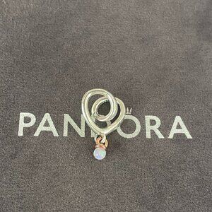Pandora Two-Tone Wrapped Heart Charm
